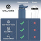 Chill Oasis Water Bottle | Compatible With Popular Flavor Cartridges | BPA Free, Leak Proof, Double-Walled Vacuum Insulated Stainless Steel, and Dishwasher Safe | Cold for 24 Hours (Navy, 12oz)