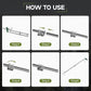 78“ Snake Tongs Collapsible Grabber, Professional Reptile Snake Catcher Wide Jaw Handling Tool, Stainless Steel Snake Hook