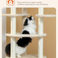 PETEPELA 61" Cat Tree for Indoor Cats, [6-Levels] Cat Climbing Tower with 9 Sisal Scratching Posts and Replaceable Dangling Ball &Top Perch, Beige