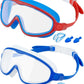 Rantizon Swim Goggles 2 Pack, Wide View Anti Fog&UV Swimming Goggles for Audlt, No Leaking Swim Glasses for Men Women Kids