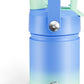 Kids Insualated Water Bottle with Straw - 12oz Stainless Steel Water Bottle with Dual Spouts, Leak-Proof, BPA-Free, Double Wall Vacuum Keeps Cold for 24 Hours for Sports, Travel (Frosted Lilac)