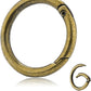 10Pack 1 Inch Metal Spring O Rings Clip Keychain, Round Carabiner Clips Keyrings Snap Hook Buckle, Purse Shoulder Bag Chain Rings Clip Replacement Paracord Keychain Lanyard Leather DIY Crafts (Bronze)