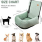 Dog Car Seat for Small Medium Dogs Up to 40lbs, Detachable Washable Soft Pet Booster Travel Bed for Front & Green Seat with Safety Leash Belt