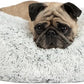 Best Pet Supplies Round Donut Dog Bed with Plush Faux Fur Fabric, Calming, Anti-Anxiety Cushion for Indoor Pets, Slip-Resistant Base, Soft Ergonomic Support - Light Warm Gray, 27x27x7.5''