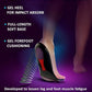 Sport Shock Absorbing Insoles - Athletic Shoe Cushioning Inserts for Men and Women - Ideal for Active Sports Running Training Hiking - Neutral Arch Good for Sneakers Shoes (S, Indigo)