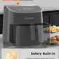 Nuwave Brio Plus 8 Qt Air Fryer, PFAS Free, New & Improved, Digital Touch Screen, Cool White Display, 50°F~400°F in Precise 5°, 5 Cook Functions, 100 Presets & 50 Memory, 3 Wattages 700, 1500, 1800