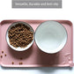 Hoki Found Silicone Pet Food Tray - High-Lips Dog Cat Bowl Mats - Waterproof Dog Cat Food Mats - Neutral Pink