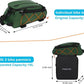 MOSISO Bike Rack Bag with 2 Removable Panniers, Waterproof Bike Trunk Cooler Storage Handbag Insulated Bicycle Rear Seat Pouch, Bicycle Storage Saddle Shoulder Bag Cycling Luggage Pouch, Peacock Green
