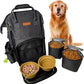 Tito's Closet Dog Travel Bag Includes Dog Travel Accessories 2-Pack Dog Travel Bowl, 2 Dog Food Containers, Dog Treat Bag (Black), DB2024