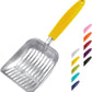 WePet Cat Litter Scoop, Aluminum Alloy Sifter, Kitty Metal Scooper, Deep Shovel, Long Handle, Poop Sifting, Kitten Pooper Lifter, Durable, Heavy Duty, for Litter Box