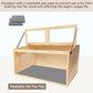 Wooden Hamster Cage,40" L x 20" W x 20" H Animal Cabinet for Dwarf Syrian Hamsters Degus, Hamster Habitat with Openable Top and Large Acrylic Sheets.