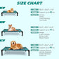 Heeyoo Elevated Dog Bed, Cooling Raised Pet Cot with Chew Proof Washable Breathable Mesh and Metal Frame, Portable Dog Cot Bed with No-Slip Feet for Outdoor or Indoor Use