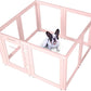 Clear Acrylic Plastic Dog Playpen - Clear Dog Play Pen - Easy Assemble Acrylic Dog Playpen - Puppy Playpen, Cat Playpen, Small Animal Playpen, Dog Play Pen Indoors (Pink-30.3" H, 8PCS)