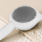 Cat Brush for Short or Long Haired Cats Dogs Rabbits, Cute Tiger Shape Dog Brushes with Release Button for Massage and Removes Loose Fur, Dog Hair Brush Pet Grooming Deshedding Comb