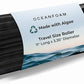 Oceanfoam Ripple Travel Foam Roller (11" x 3.35") Firm Mini Foam Roller for Physical Therapy, Deep Tissue Massage, Back Pain - High Density, Wave Textured - Yoga, Exercise (Black & Charcoal Marbled)