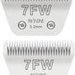 2PCS 7FW Wide Blades for Dog Grooming Blades Compatible with Andis,Oster A5,Wahl km10 Dog Clippers,Size-#7FW, 1/8-Inch Cut Length (3.2mm)(2pcs #7FW)