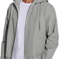 COOFANDY Men's Packable Rain Jacket Lightweight Waterproof Raincoat with Hood Travel Hiking Golf Windbreaker