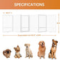 Full Metal Freestanding Dog Gate with Door, 36''Height Foldable Pet Dog Fence for Indoor & Outdoor, 6 Panels Extra Wide Free Standing TallDog Gates for Doorways,House,Stairs,Porch,Deck,Yard