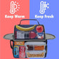 OPUX Lunch Box for Men, Adult Lunch Box Cooler, Insulated Lunch Bag Women, Dual Compartment Lunchbox for Work, Leakproof Double Decker Lunch Bag, Soft Lunch Pail Tote Boys Girls Kids School, Navy Blue