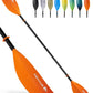 Abahub Adjustable Kayak Paddle 210-230 cm/ 230-250 cm Floating Kayaking Oars Boating Oars Canoeing Oars Black