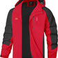 TEZO Mens Rain Jacket Waterproof with Hooded Hiking Coat Lightweight Windbreaker