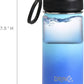 DRINCO Stainless Steel Water Bottle Spout Lid Vacuum Insulated Double Wall Water Bottle Wide Mouth (40oz 32oz 22oz 18oz 14oz) Leak Proof Keeps Cold or Hot (14 oz, 14oz Morning Sky Blue)