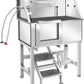 Professional Dog Washing Station, Stainless Steel Dog Bathing Station, Dog Wash Station, Storage Drawer, Upgrade Parts, Home, Commercial,34" L-RAMP