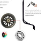 1 Pair Bike Training Wheels Mute Flash Wheels,Children Bicycle Wheels Flash Mute Wheel Compatible for 12 14 16 18 20 inch Single Speed Bike