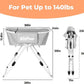 Elevated Dog Bathtub, 5 Height Adjustable Portable Dog Wash Station for Small to Large Pets, Foldable Bathing Tub with Storage & Anti-Slip Design Gray