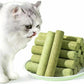 Cat Grass Teething Sticks for Hairball Removal & Teeth Cleaning, Chicken Flavored, Natural Dental Treats for Indoor Cats