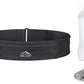 Running Belt with 400ml Soft, Adjustable Running Fanny Pack with Phone Holder and Gym Towel, Waterproof Belt Bag for Women Men for Jogging Hiking Marathon (Black, L/XL)