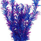 DSkoiph 2 pcs Aquarium Decor Plastic Plants Extra Large 21 Inches Artificial Fish Tank Plants Tall Fish Tank Decorations Artificial Green Water Plants (Purple)