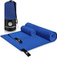 ScorchedEarth Microfiber Travel & Sports Towel Set (Royal Blue) - XL Set (39x70.5 & 12x24)