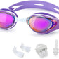 Nearsighted Swim Goggles, Shortsighted Optical Swimming Goggles No Leaking Anti Fog UV Protection for Adult Men Women
