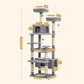 PAWZ Road Large 72 Inch Cat Tree and Tower for Indoor Cats - With Sisal-Covered Scratching Posts, Padded Perches, Condos, and Basket - Gray