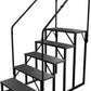 RV Stairs 5 Step Ladder, RV Steps Anti-Slip, Hot Tub Steps with Handrail, 660 lbs RV Ladder for 5th Wheel RV, Mobile Home Stairs（2 Handrails