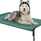 Veehoo Elevated Dog Bed, Outdoor Raised Dog Cots Bed for Large Dogs, Cooling Camping Elevated Pet Bed with Slope Headrest for Indoor and Outdoor, Washable Breathable, X-Large, Green, CWC2204