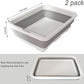 2 Pack Collapsible Small Cat Litter Box, Open Kitten Litter Potty Pan Low Entry Pet Kitty Toilet Foldable Waterproof Travel Toilet for Sick Frail Kitty 14.6 x 10.6 x 4.8 inches Grey