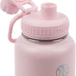 Takeya Actives Water Bottle with Spout Lid - Bottle with Double Stainless Steel Insulation - Dishwasher Safe & BPA-Free - Bottle with Spout Lid & Removable Bumper - 32 oz, Blush