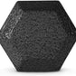 WF Athletic Supply Cast Iron Solid Hexagon Gray/Black Dumbbells, Strength Training Free Weights Set of 2 for Women and Men, Hand Weights Sold by Pairs, Multi-Select Size Options Available