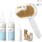 Pet Steam Brush for Dog & Cat – 3-in-1 Spray Hair Removal Comb – Steam for Shedding & Grooming – Water Brush for Long & Short Haired Pets – Spritz Defur Comb – Includes 2*Waterless Shampoo