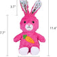 DODODOLA Dog Toys Stuffed Dog Toy with Crinkle Paper Cute Rabbit Plush Bunny Squeaky Dog Easter Toys Dog Chew Toys for Medium Large Breed