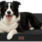 Outdoor Dog Bed for Medium Dogs, Waterproof Dog Crate Bed for Puppy Beds, Orthopedic Egg Crate Foam Pet Bed with Washable and Removable Oxford Cover, Black