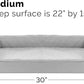 Furhaven Cooling Gel Dog Bed for Medium/Small Dogs w/ Removable Bolsters & Washable Cover, For Dogs Up to 35 lbs - Quilted Sofa - Silver Gray, Medium