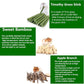 600g Guinea Pig and Rabbit Chew Toys - Sweet Bamboo and Timothy Apple Sticks for Healthy Teeth and Relaxation - Natural and Safe Guinea Pig Chew Toys