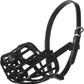 Leather Brothers Italian Basket Dog Muzzle, Adjustable Secure Fit, Comfortable Design, Training and Safety, Averts Biting, Prevents Chewing and Scavenging, Perfect for Grooming - Black, Size 1