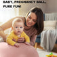 Trideer Pregnancy Birthing Ball - 1.7mm Extra Thick Yoga Ball for Maternity, Labor, Exercise, Physio, Recovery - Guide & Baby Memory Book Included - 440LB Anti-Burst & Non-Slip Stability