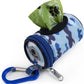 Dog Poop Bag Holder for Leash Doggie Waste Bag Dispenser Puppy Potty Carrier Small Doggy Zipper Pouch with Carabiner Clip 1680D Nylon Oxford with 1 Roll of Pet Trash Bags, Sky Blue Camo
