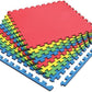 Norsk Reversible Kids Puzzle Play Mats - EVA Interlocking Foam Tiles (Multicolor/Black 4 Tiles - 16 sq. Ft. 1/2" Thick)