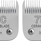 Detachable Pet Dog Clipper Blades, Compatible with Size-7FC Cut Length 1/8"(3.2mm), Most Oster A5, KM Series Clippers,Made of Stainless Steel Blade 2Pack